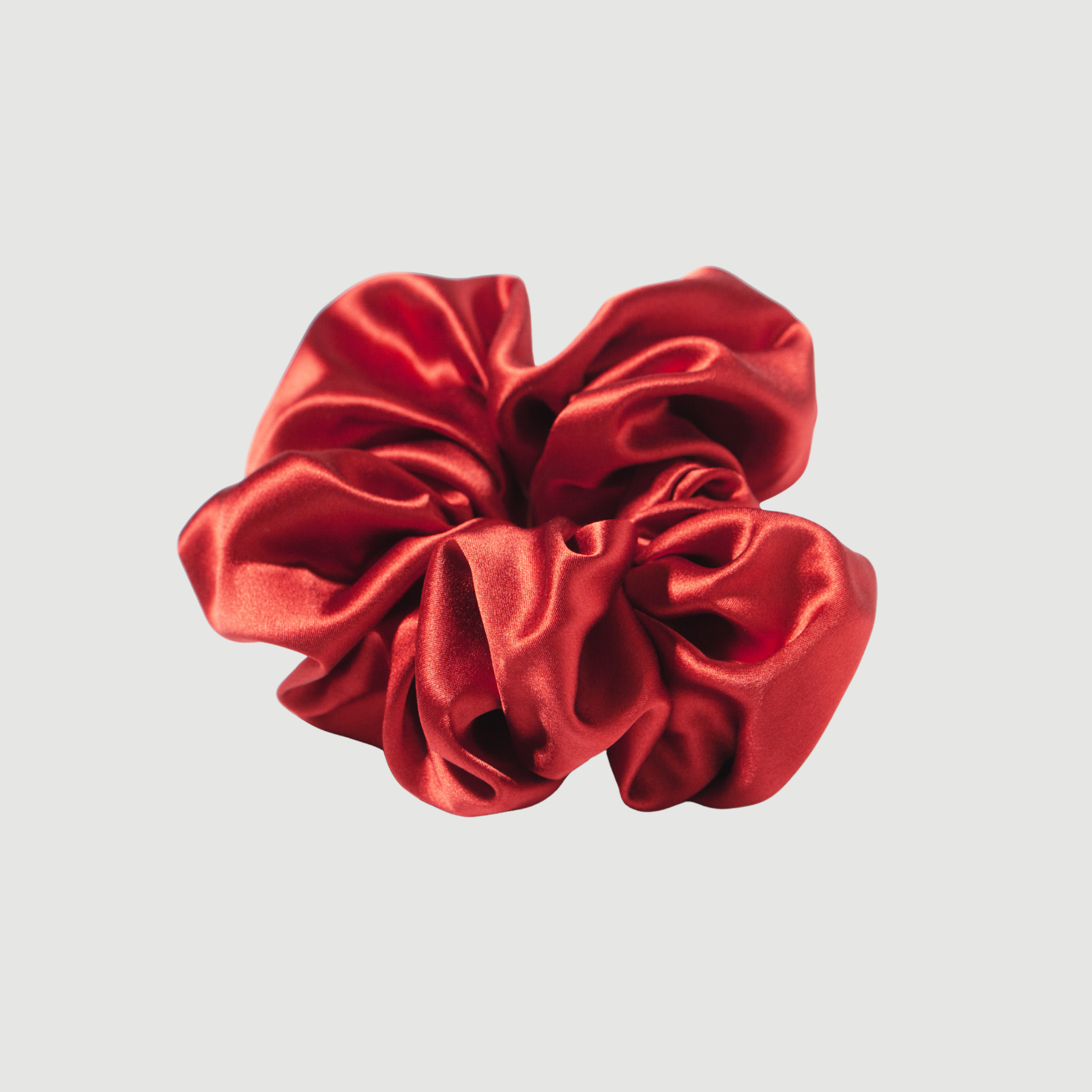 high quality silk red scrunchie