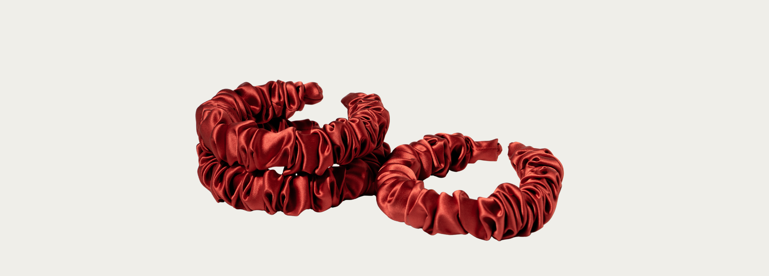 collection of the eclat premium red silk headbands